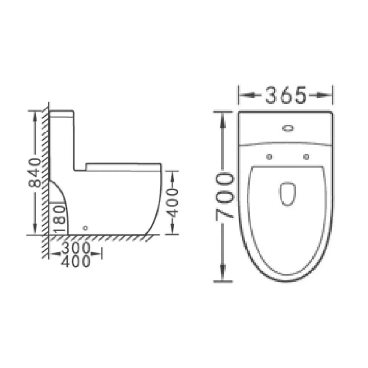 Vera A032T Tornado Flush Toilet Bowl - view 2